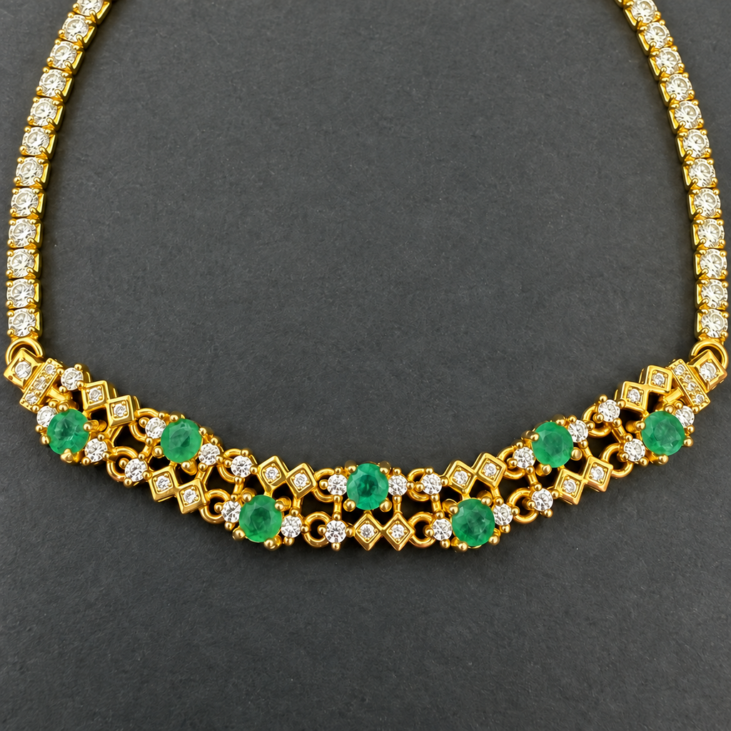Victorian Lace Emerald Bracelet — view 2