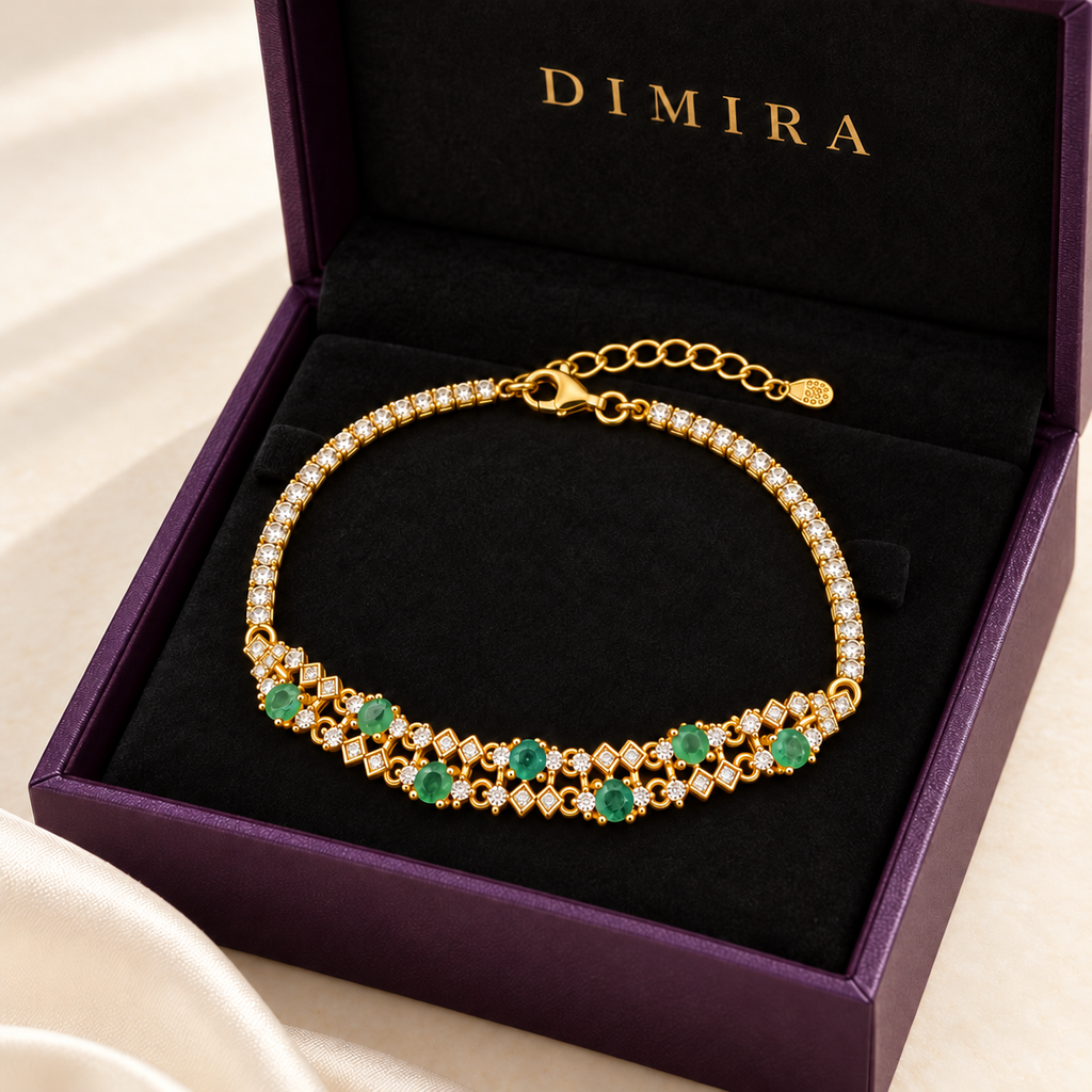 Victorian Lace Emerald Bracelet — view 5