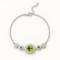 Vintage Peridot Floral Bracelet — view 1