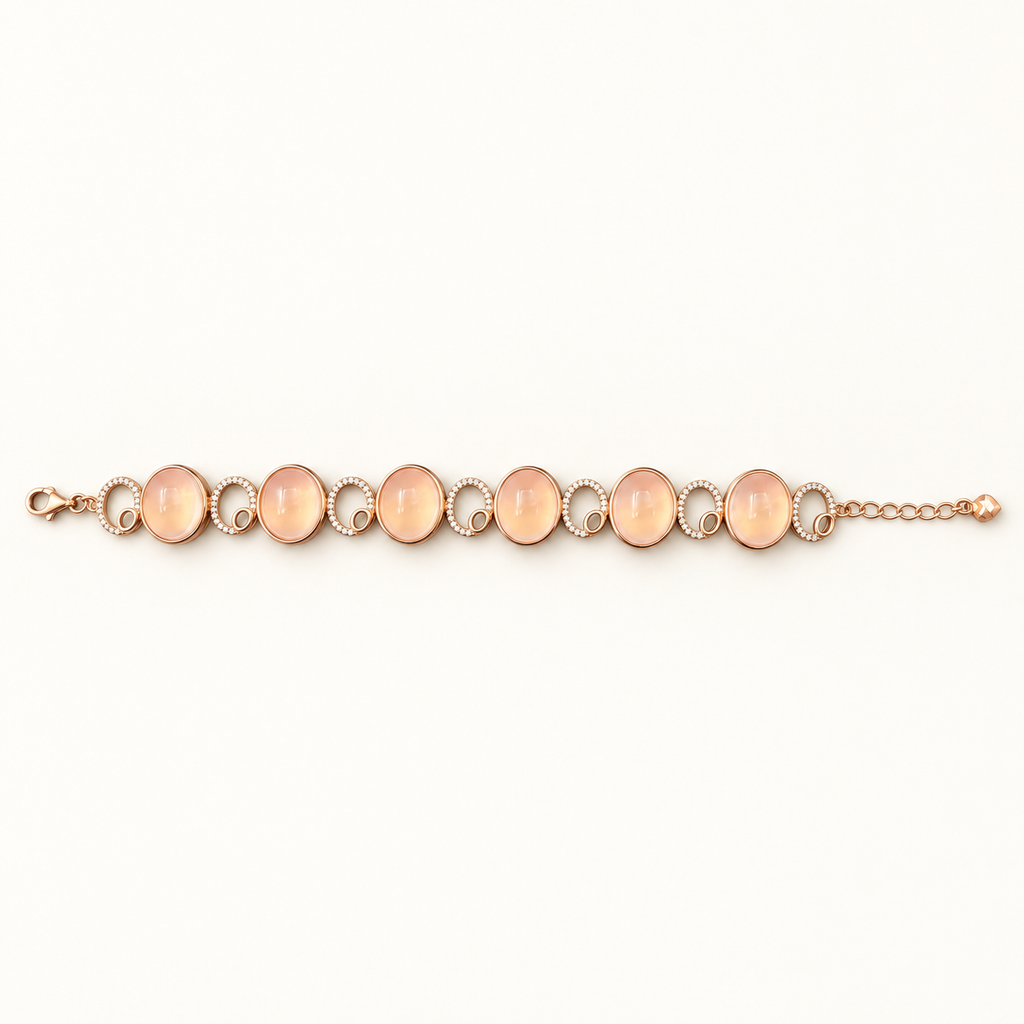 Vintage Rose Quartz Bracelet — view 1