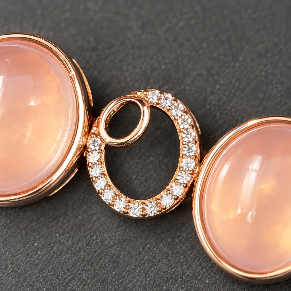 Vintage Rose Quartz Bracelet — view 3