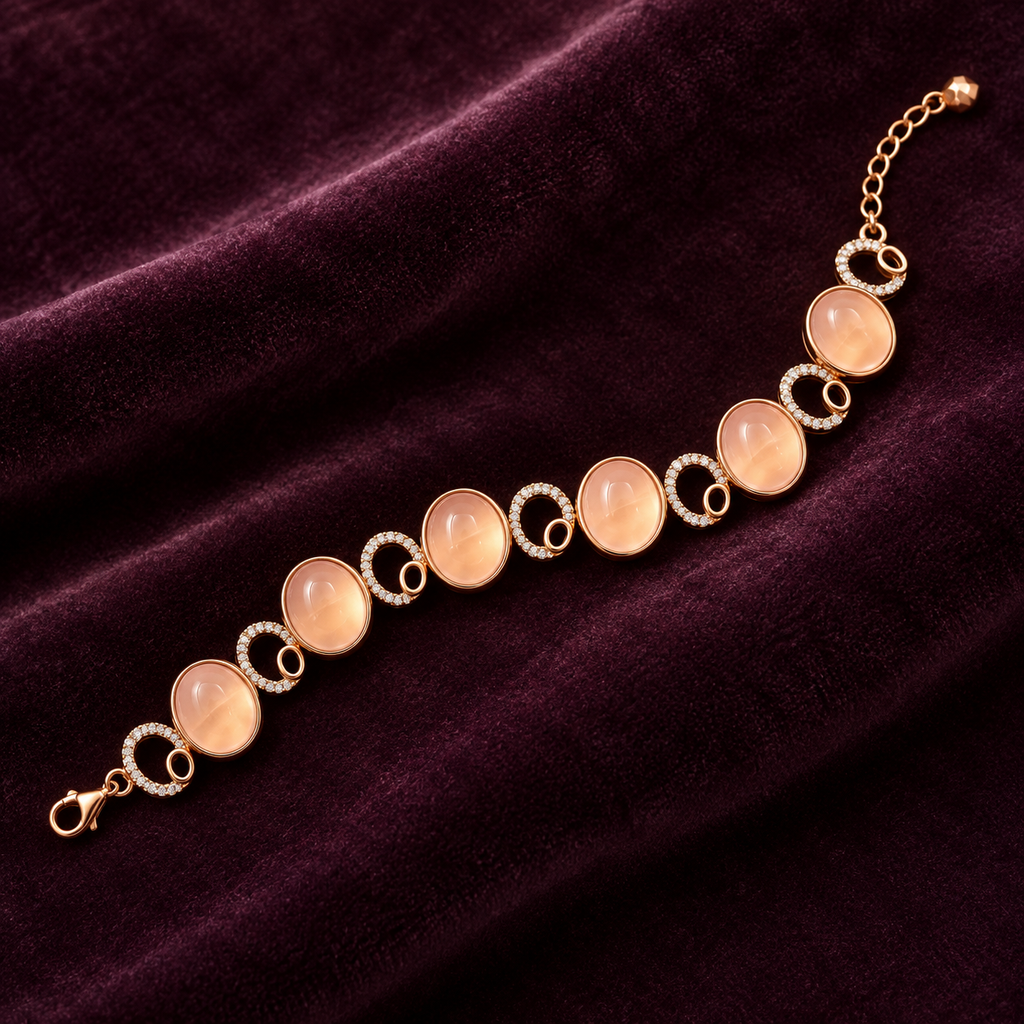 Vintage Rose Quartz Bracelet — view 4