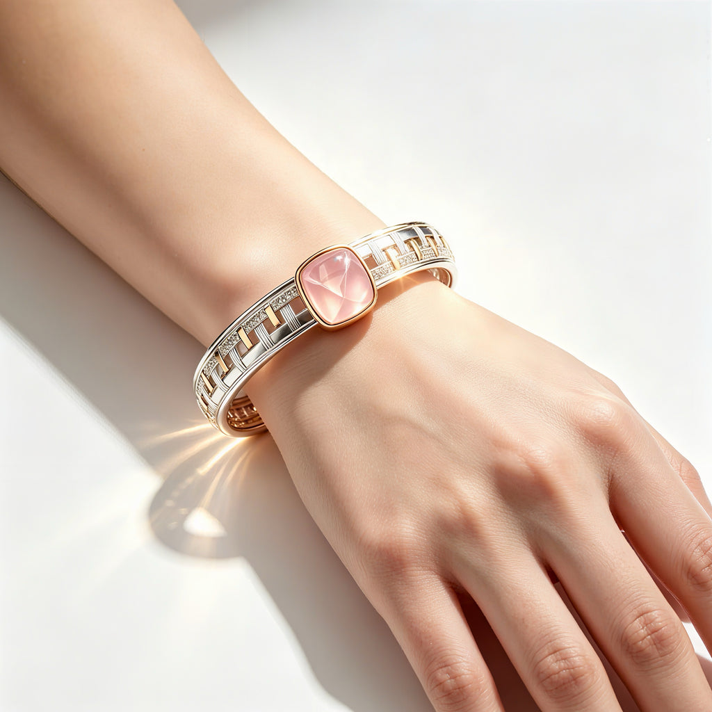 Rose Quartz Cuff editorial view