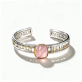Rose Quartz Cuff on a white background