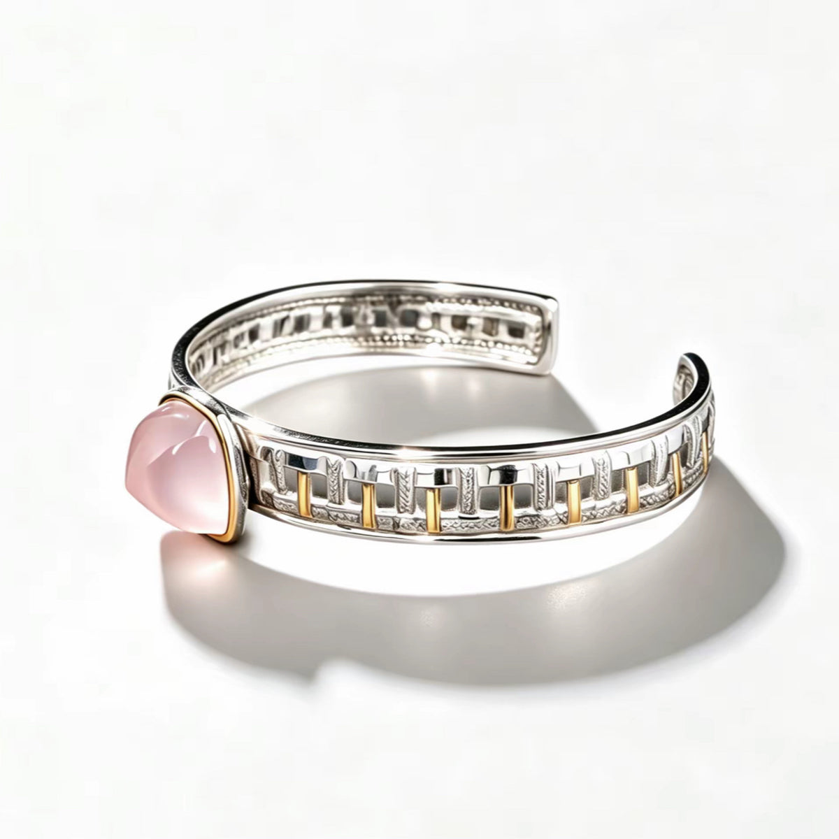 Rose Quartz Cuff alternate angle