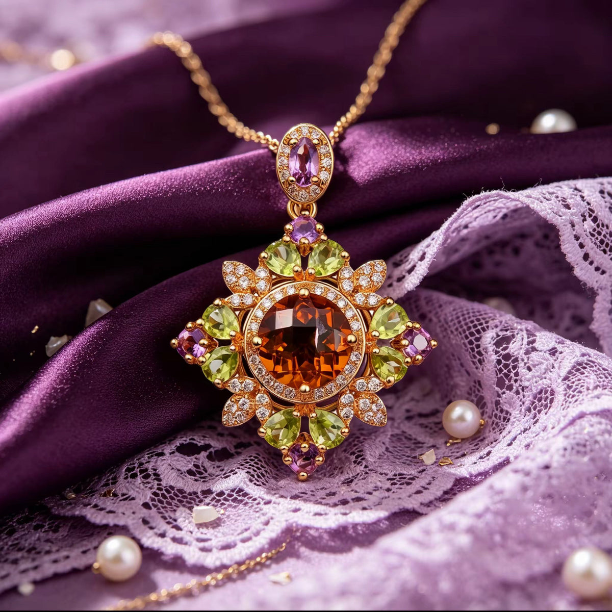 Sunlit Garden Pendant close-up