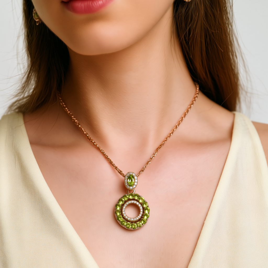 Vintage Tsavorite Pendant alternate angle